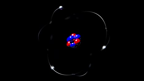Atom-Einzelnes-Hochenergetisches-Schütteln-Vibrieren-Kern-Proton-Neutron-Elektron-Schleife-4k